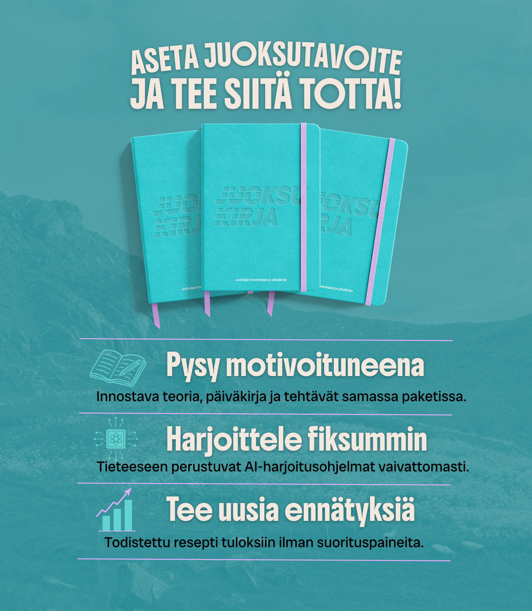 Juoksukirja - mielen matkakumppani ja päiväkirja juoksijalle